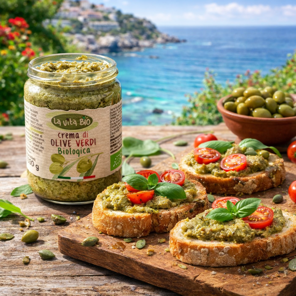 Crème d'olive verte biologique