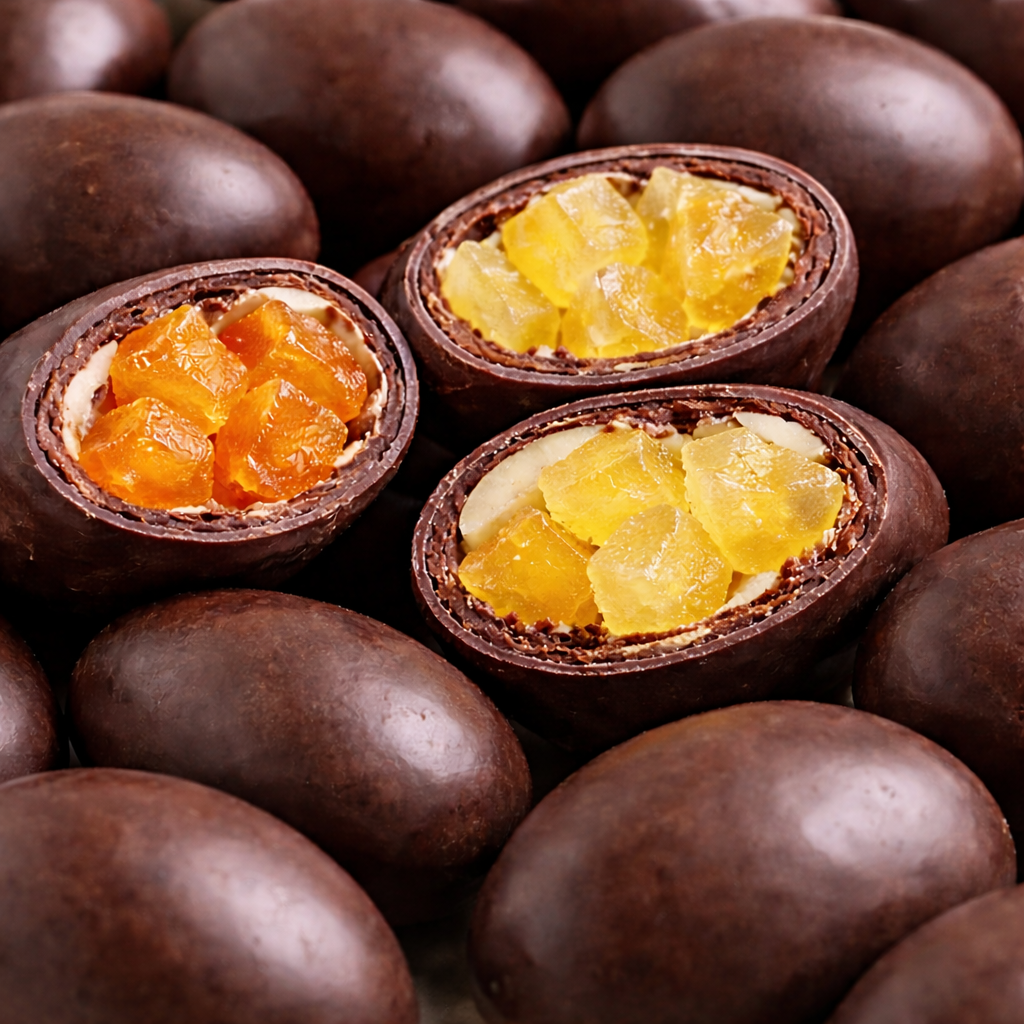 Dragée au chocolat noir & agrumes confits