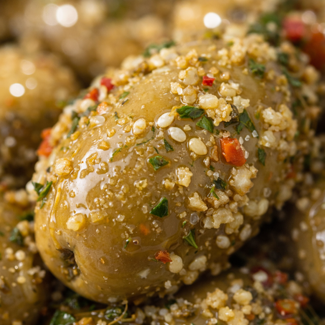 Olive verte fenouil, ail et piment
