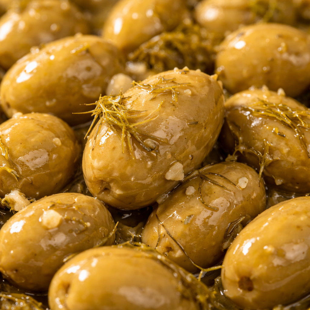 Olive verte à l'ail et fenouil