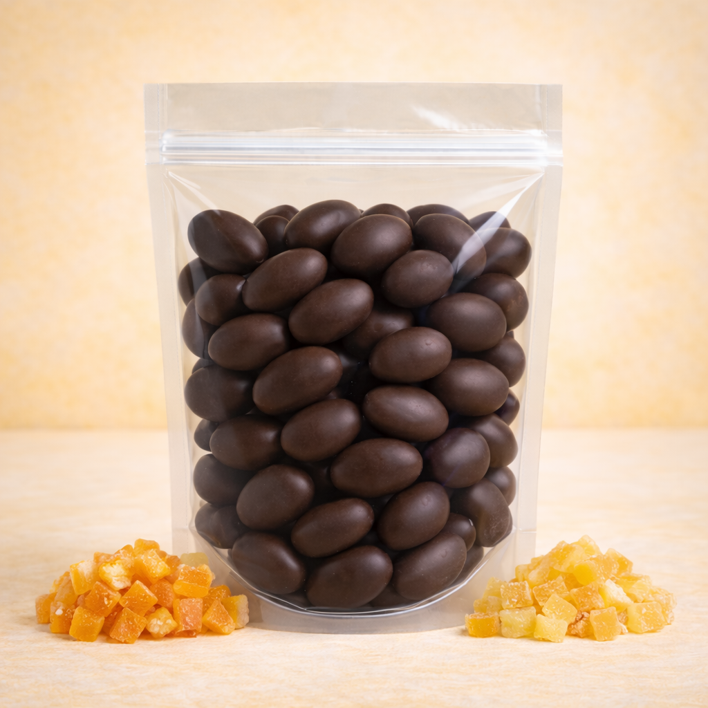 Dragée au chocolat noir & agrumes confits