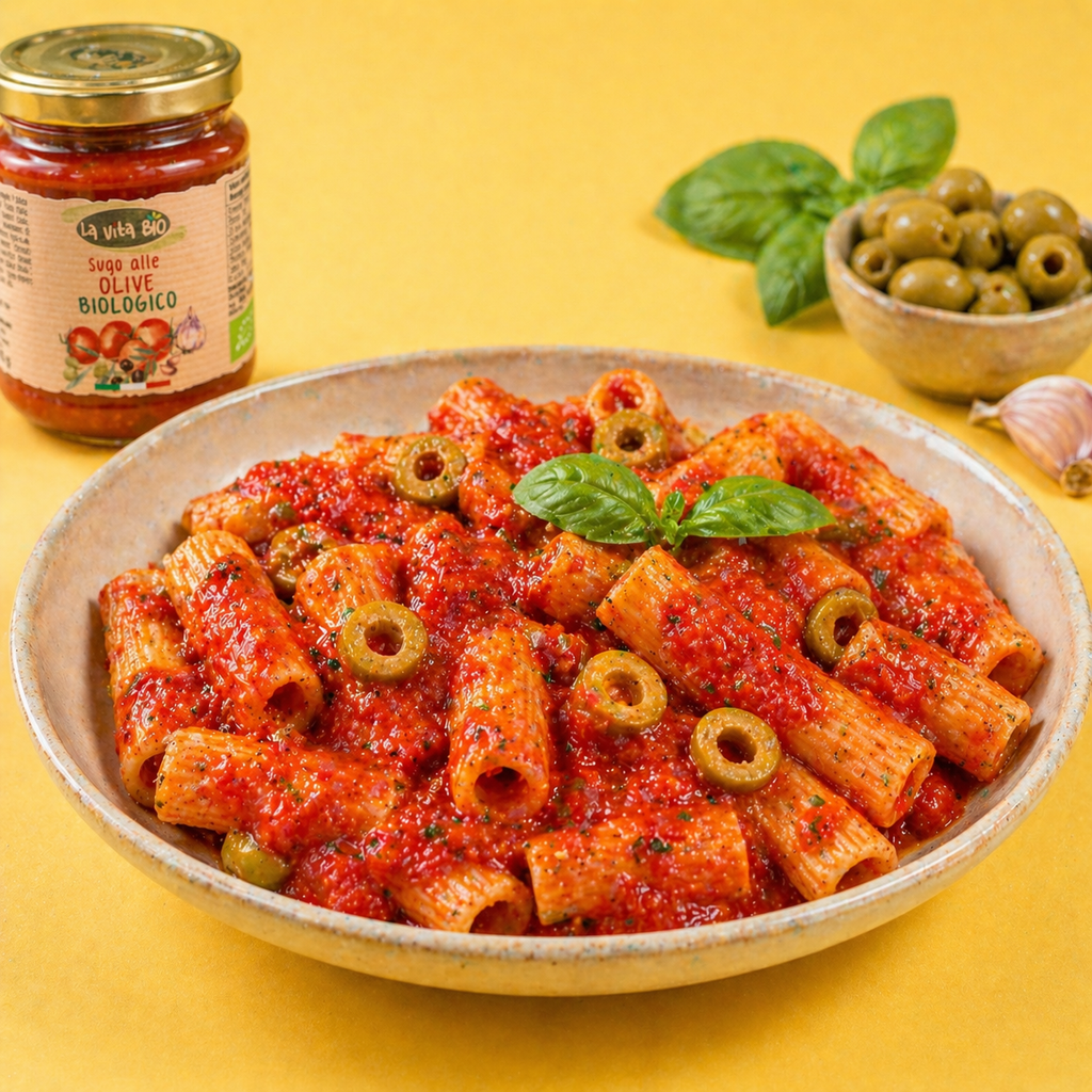 Sauce tomate aux olives biologique