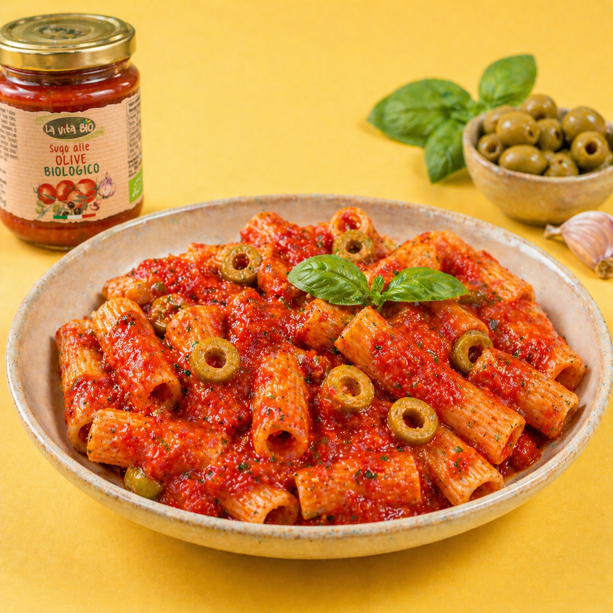 Sauce tomate aux olives biologique