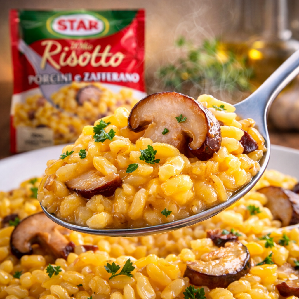 Risotto aux cèpes et safran