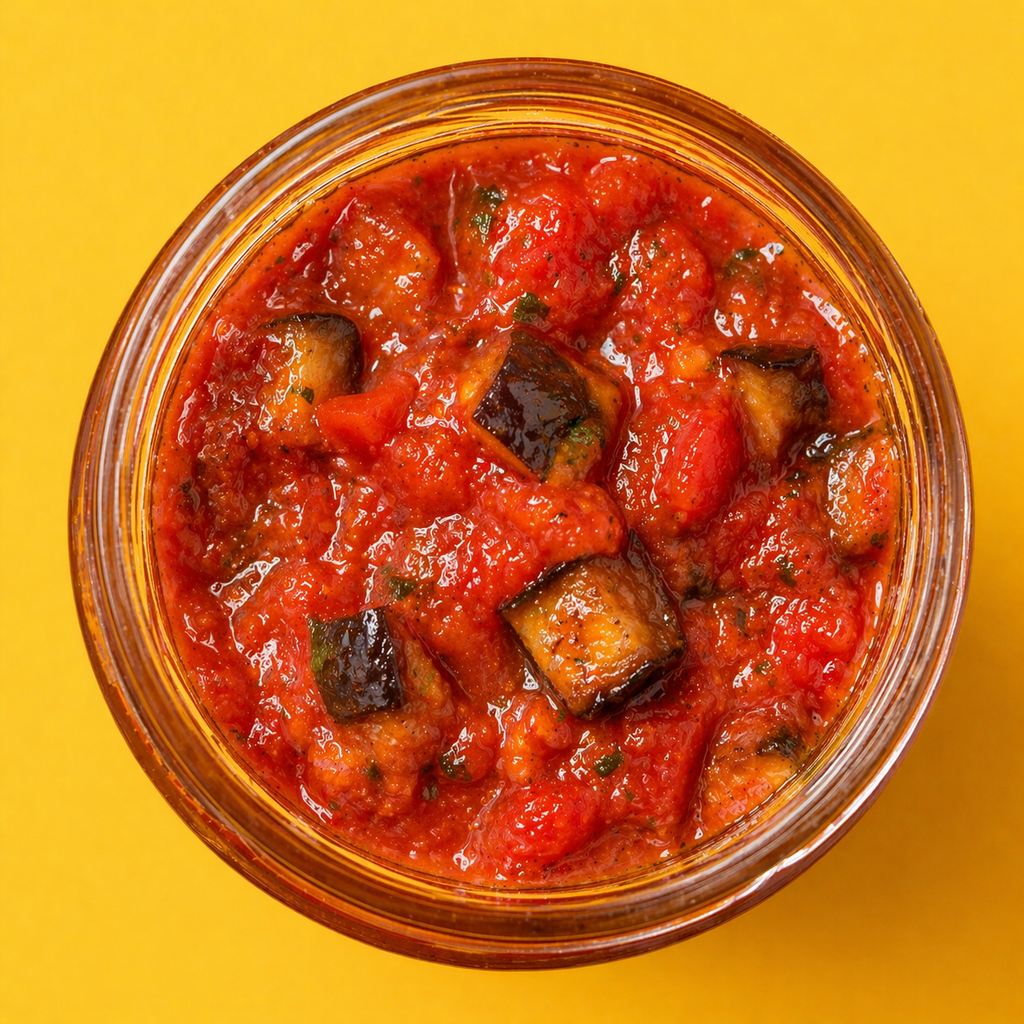 Sauce tomate aux aubergine & ricotta